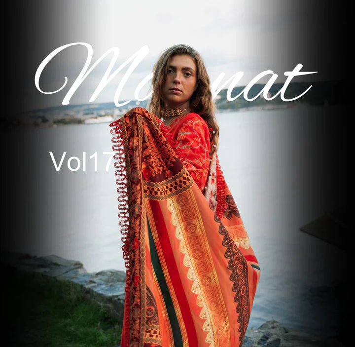 Mona | Poly lawn 4 Piece outfit with Printed Dupatha and Jacket