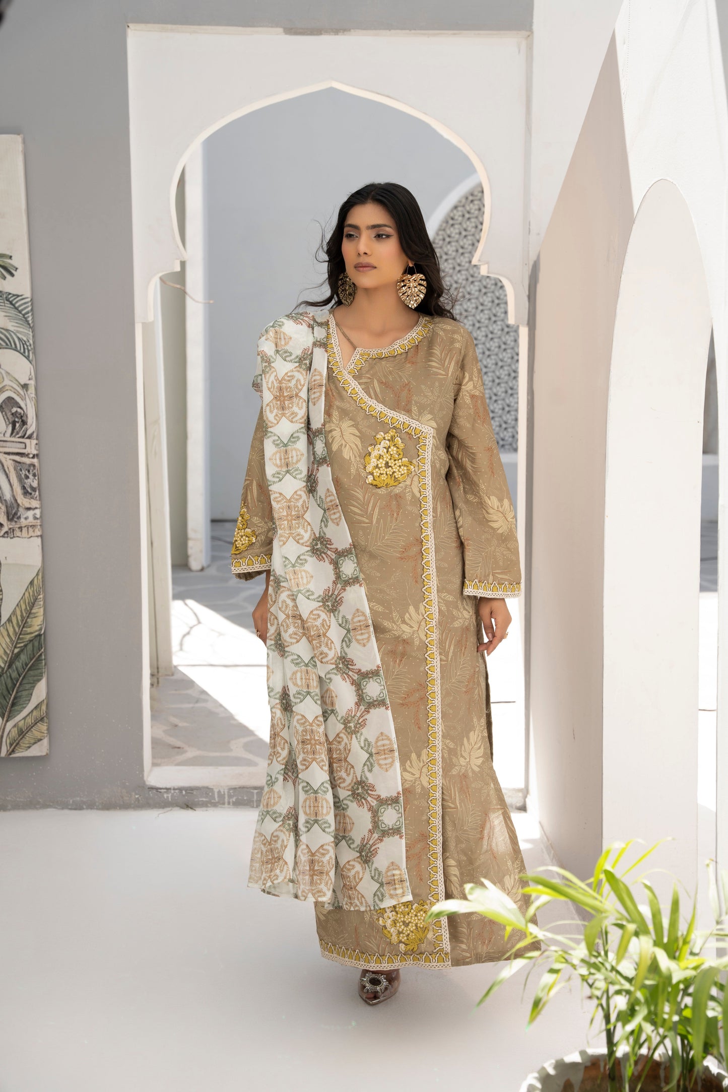 Long Angrakha with Culotes