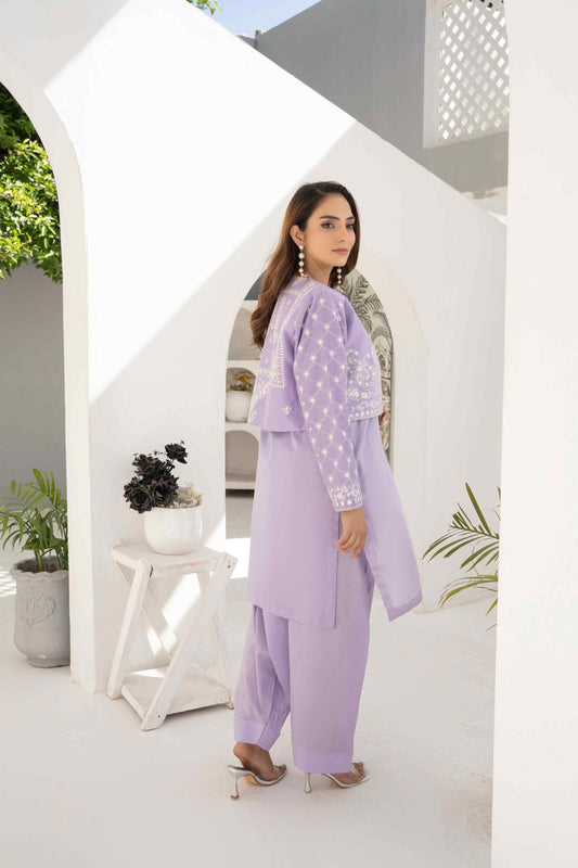 3 Piece - Embroidered Lawn Suit with Jacket