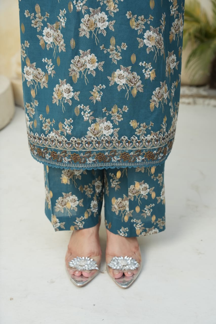 2 Piece Embroided Lawn suit