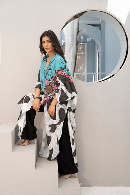 1 Piece Printed Kaftan