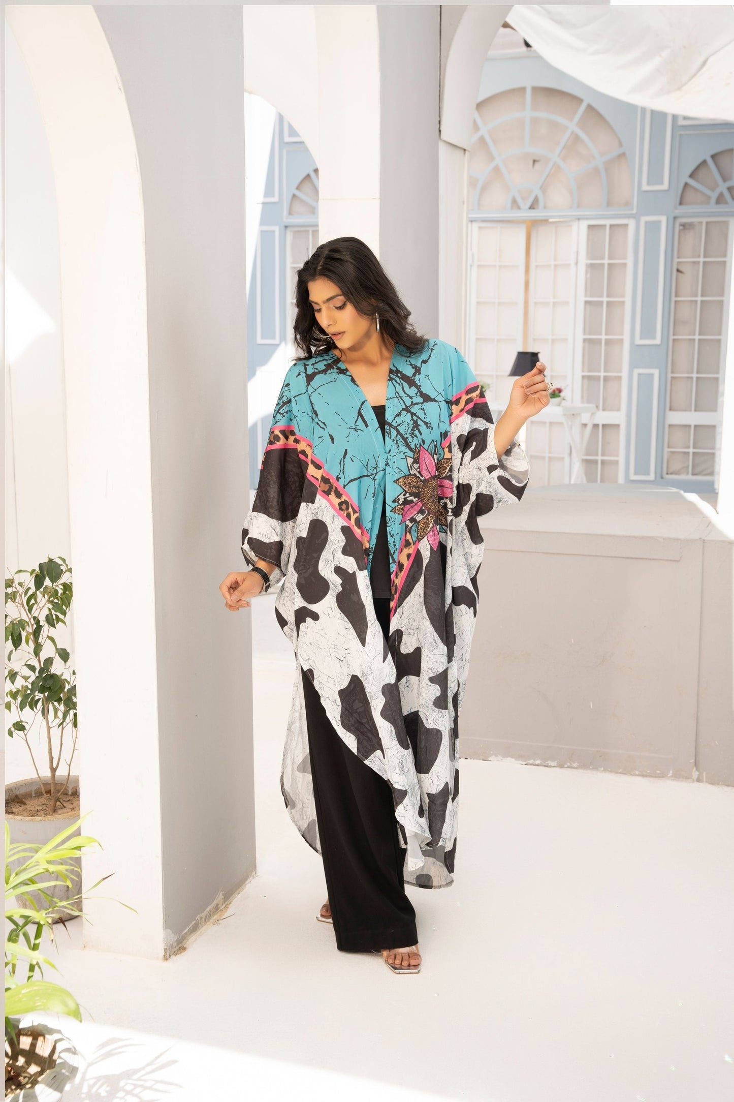 1 Piece Printed Kaftan