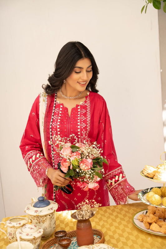 3 Piece - Embroidered Lawn Suit