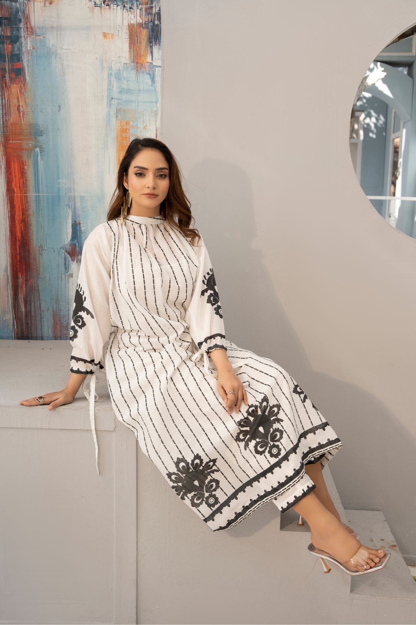 Printed Long Frok