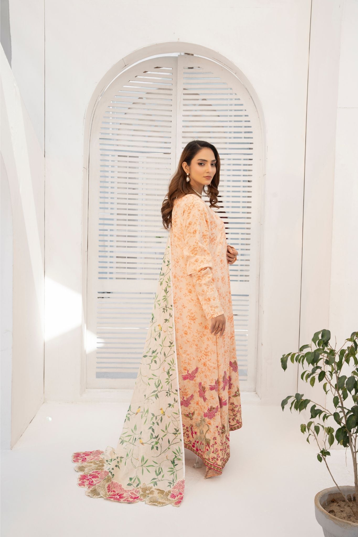 3 Piece Printed Embriodered