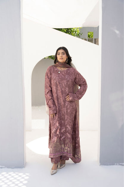 Printed Embriodered 3 Piece