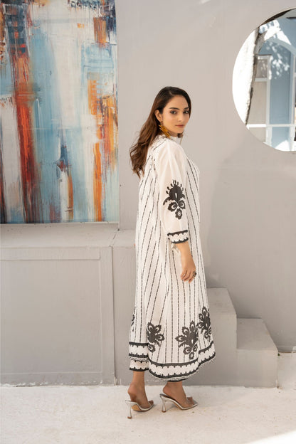 Printed Long Frok