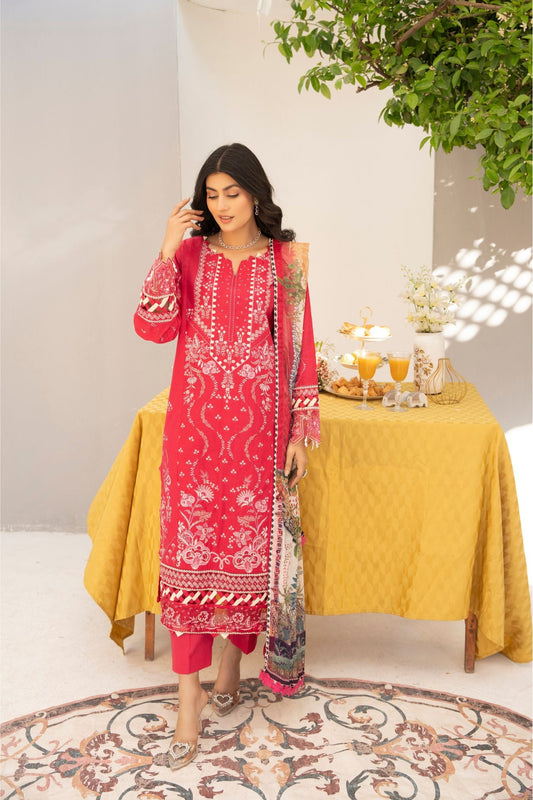 3 Piece - Embroidered Lawn Suit