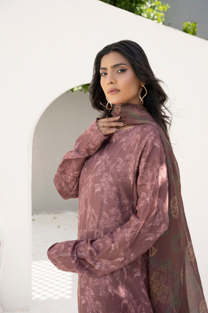 Printed Embriodered 3 Piece