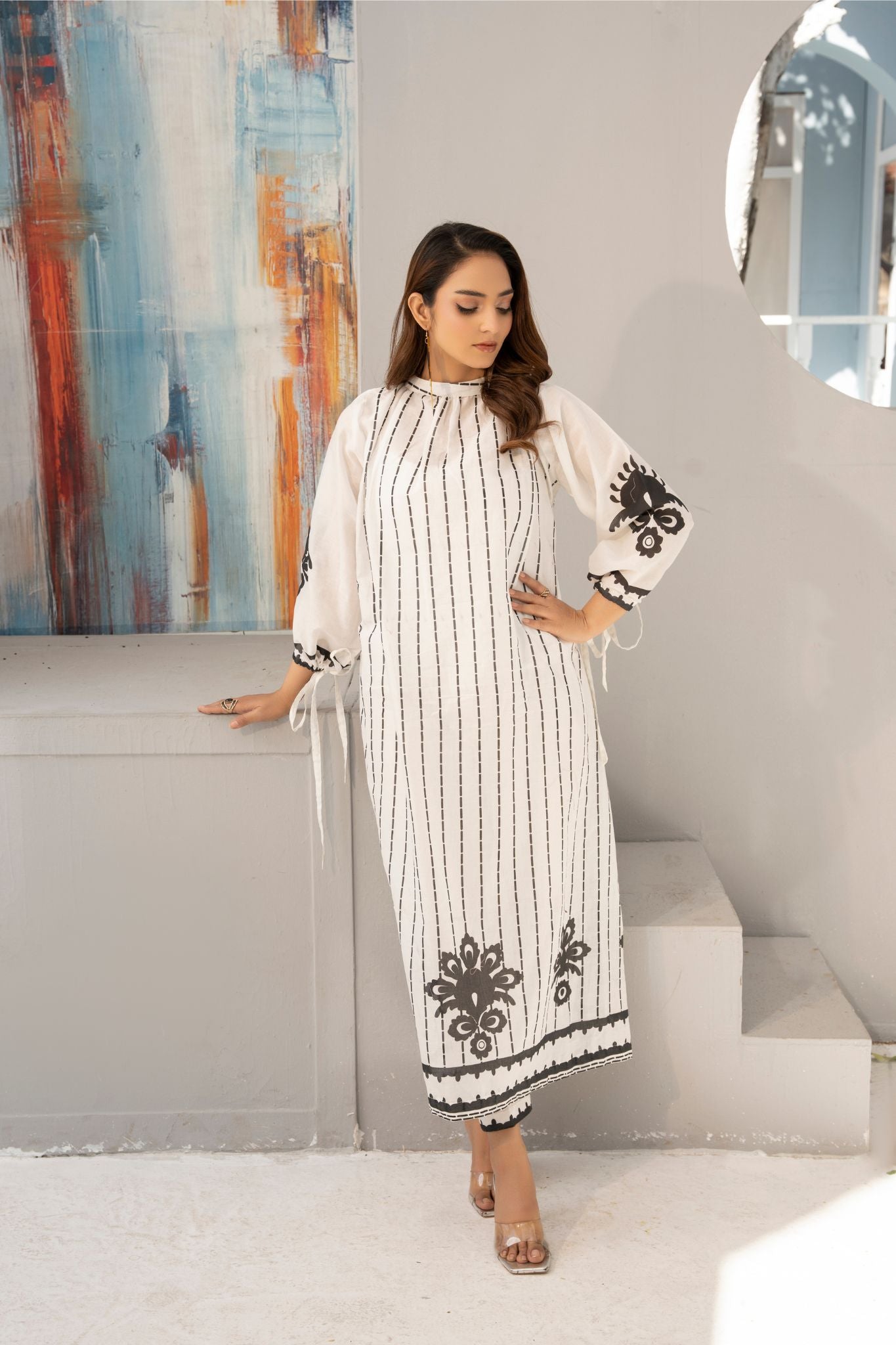 Printed Long Frok