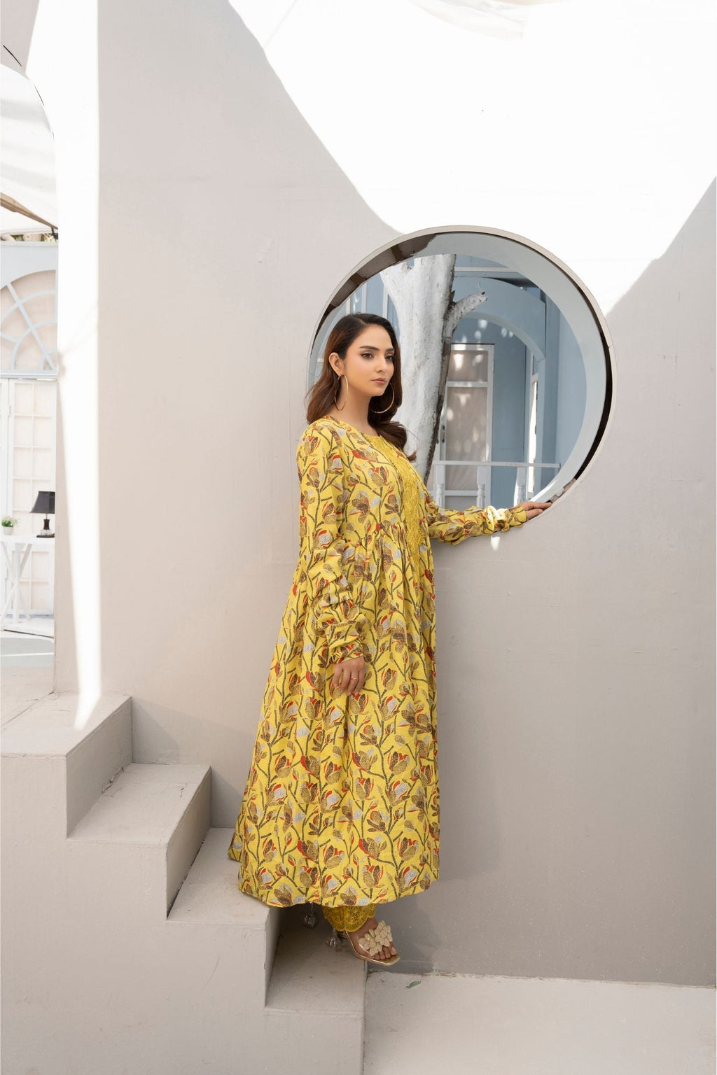 2 Piece Printed Embroidered