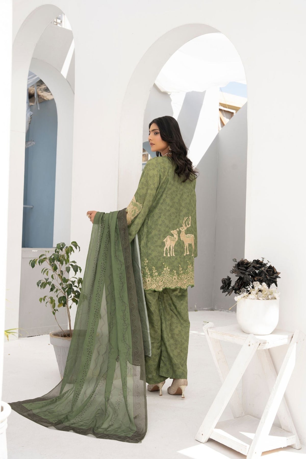 Printed short Shirt with Palazo trouser