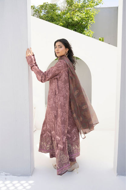 Printed Embriodered 3 Piece