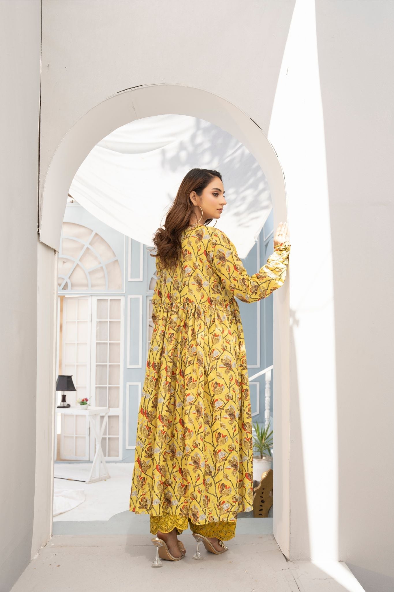 2 Piece Printed Embroidered