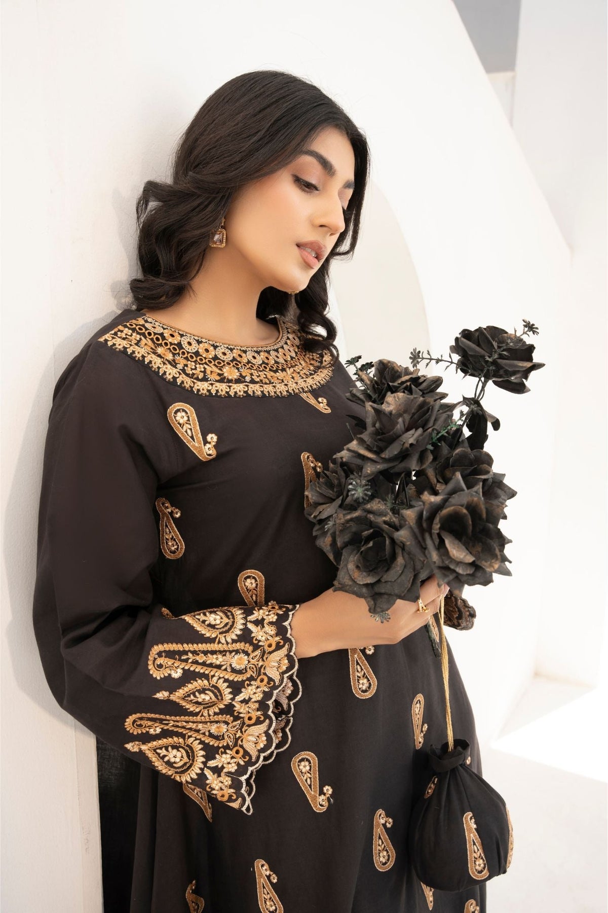 Embroided Long Frok