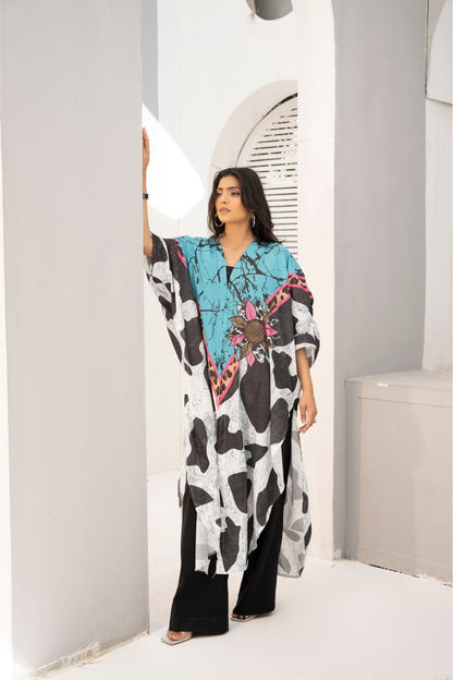 1 Piece Printed Kaftan