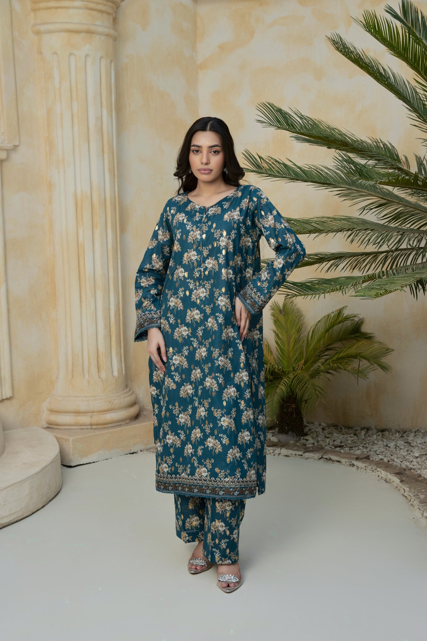 2 Piece Embroided Lawn suit