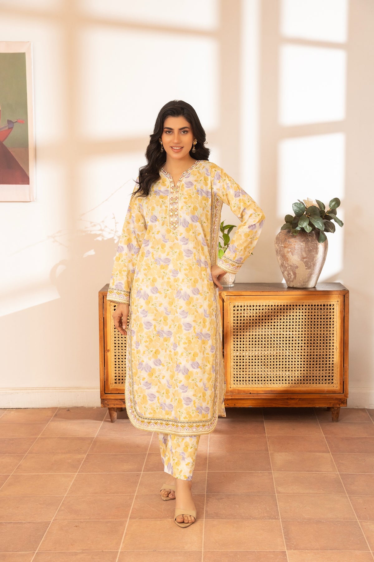 2 Piece Printed Lawn with Trouser