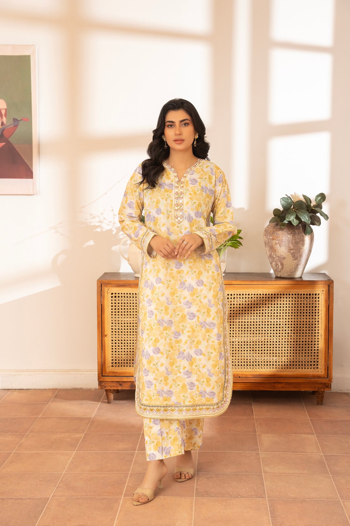 2 Piece Printed Lawn with Trouser