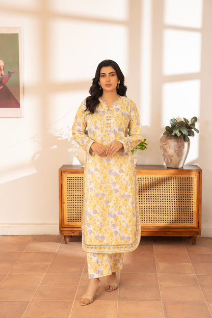 2 Piece Printed Lawn with Trouser