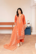 3 Piece Embroidered Premium Lawn with Trouser and Dupatta