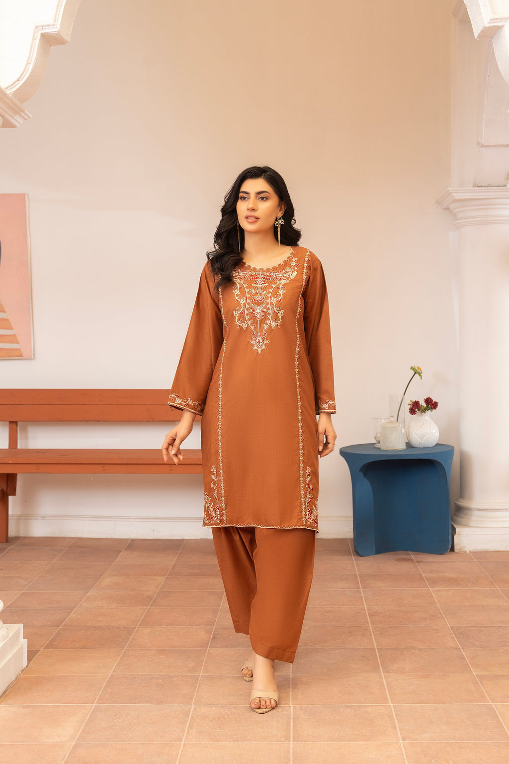 2 Piece Embroidered Premium Lawn with Trouser