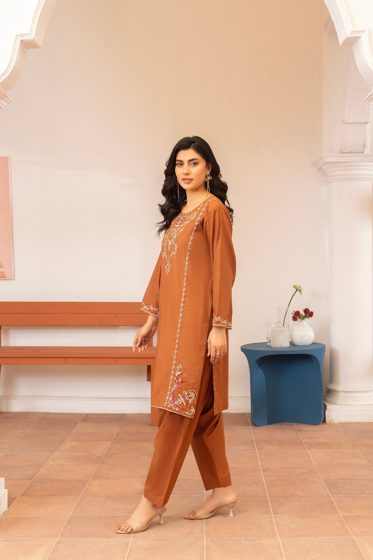 2 Piece Embroidered Premium Lawn with Trouser