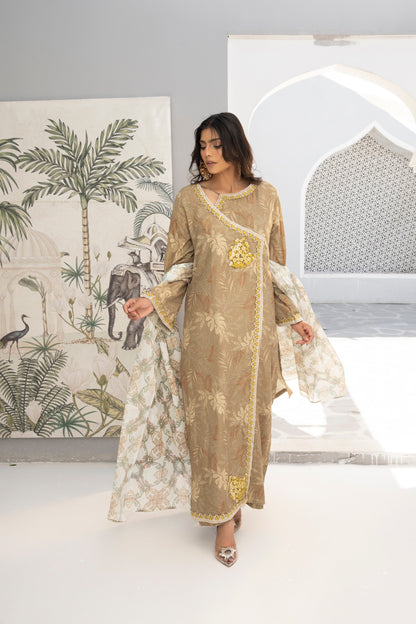 Long Angrakha with Culotes