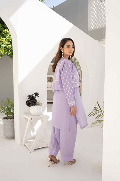 3 Piece - Embroidered Lawn Suit with Jacket