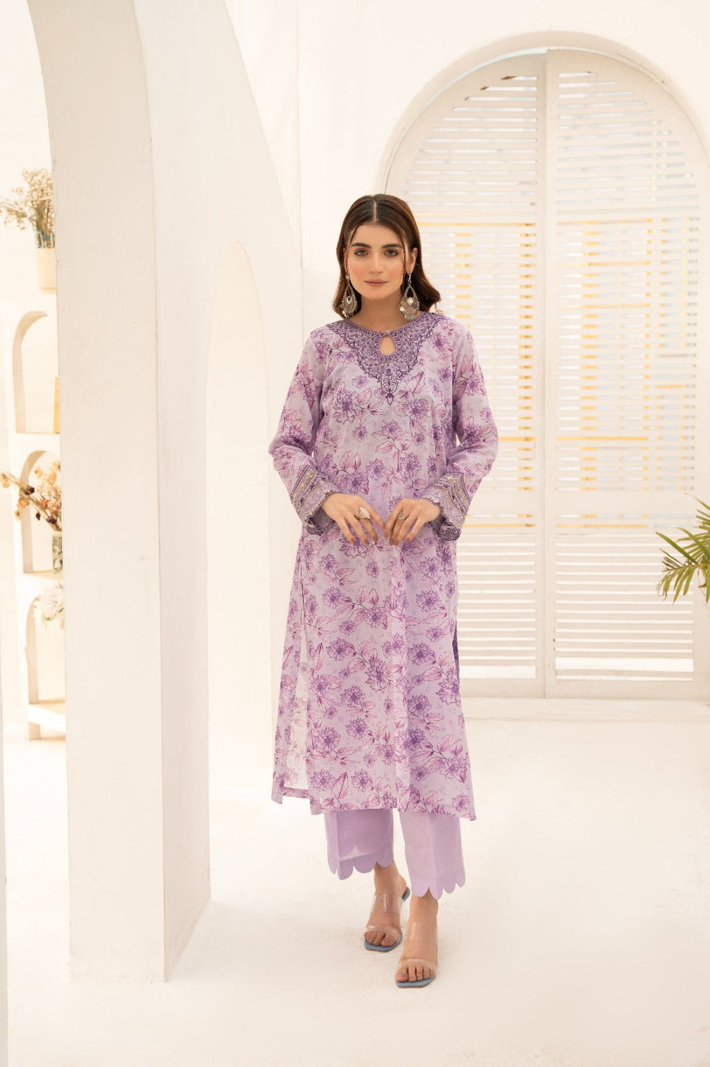 Printed Embroidered 2 Pcs Premium lown