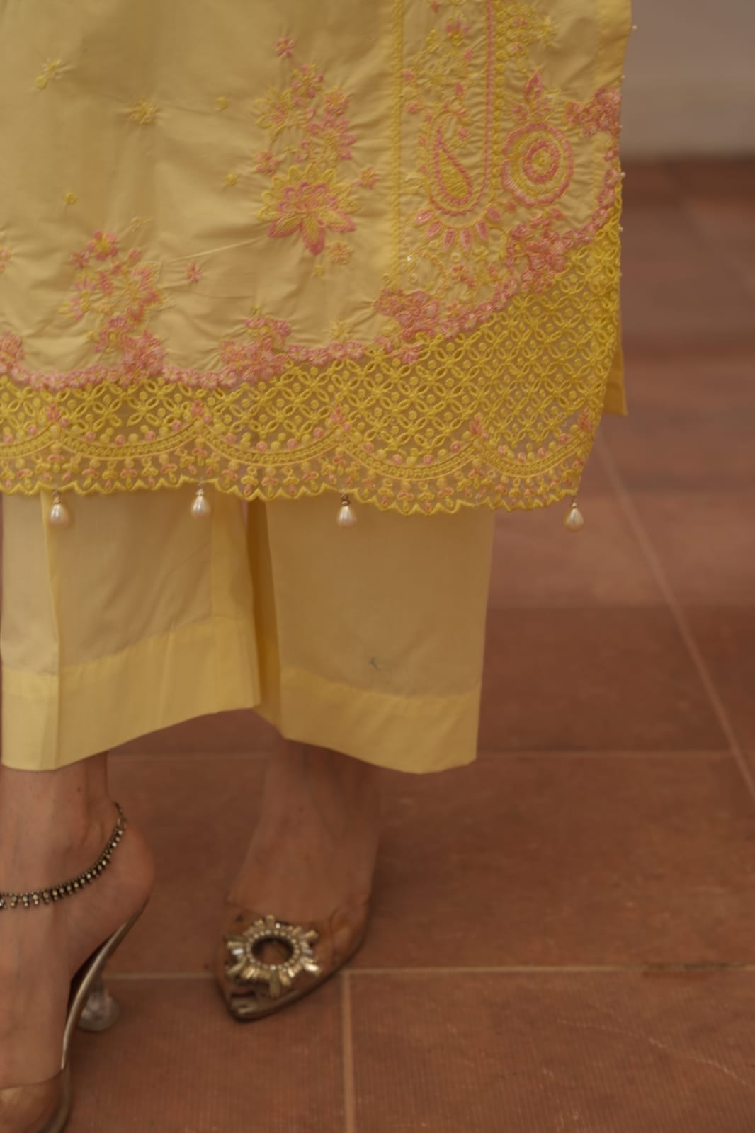 3 Piece Dress Emboridered Premium Lawn with Trouser and Dupatta