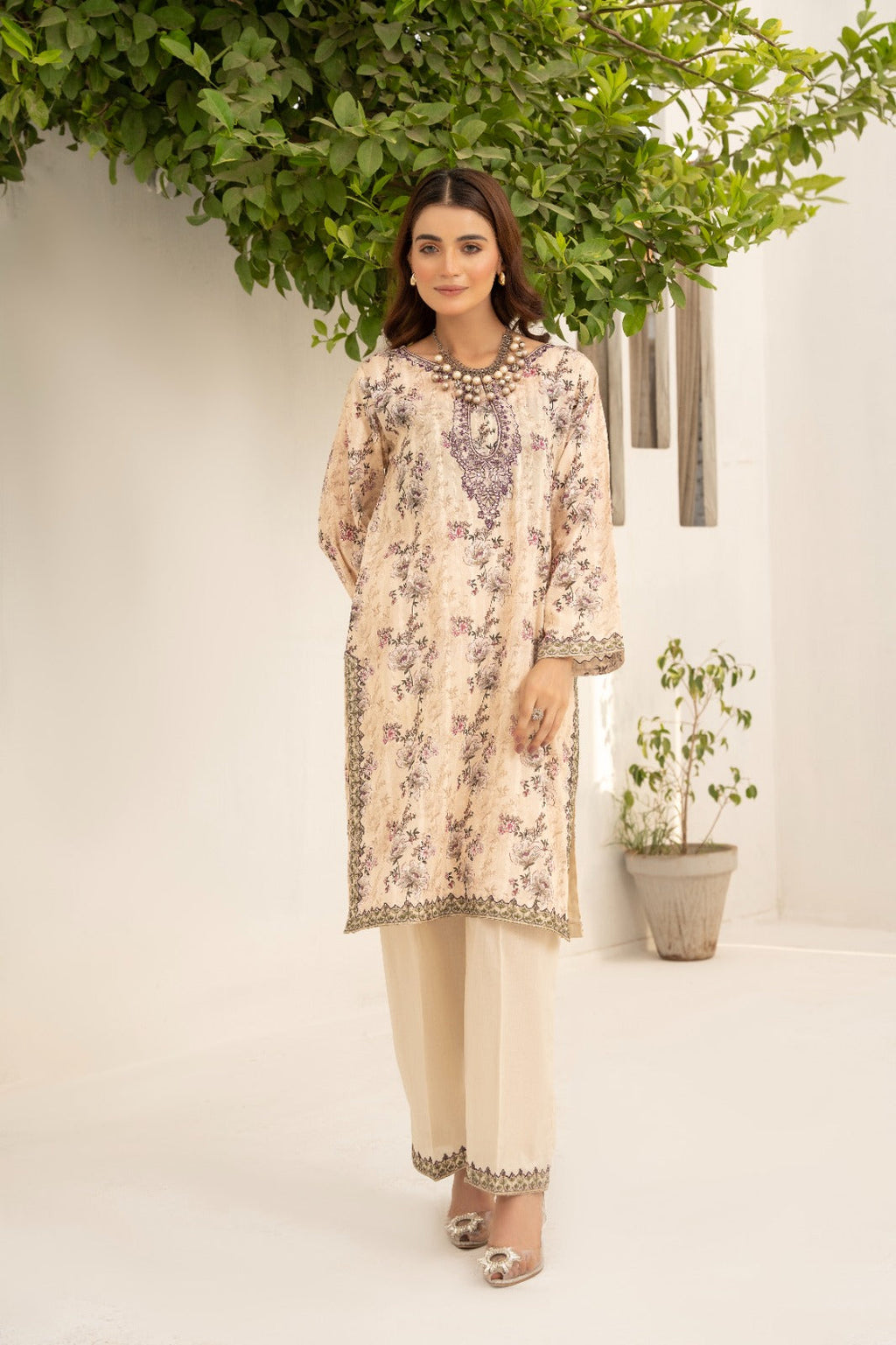 Printed Embroidered 2 Pcs Premium lown