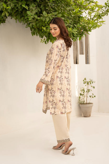 Printed Embroidered 2 Pcs Premium lown